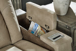 Next-Gen DuraPella Modern Sand Faux Leather Power Recliner Loveseat