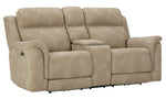 Next-Gen DuraPella Sand Faux Leather Power Recliner Loveseat