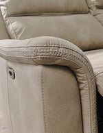 Next-Gen DuraPella Sand Faux Leather Power Recliner Loveseat