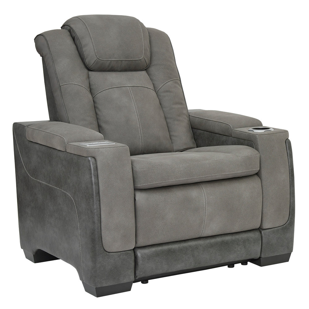 Next-Gen DuraPella Modern Slate Faux Leather Power Recliner