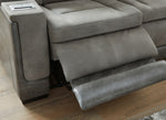 Next-Gen DuraPella Modern Slate Faux Leather Power Recliner Loveseat