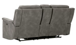 Next-Gen DuraPella Slate Faux Leather Power Recliner Loveseat