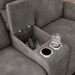 Next-Gen DuraPella Slate Faux Leather Power Recliner Loveseat