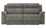 Next-Gen DuraPella Slate Faux Leather Power Recliner Sectional Sofa