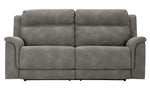 Next-Gen DuraPella Slate Faux Leather 2-Seat Power Recliner Sofa