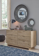 Oliah Natural Tone Wood 6-Drawer Dresser