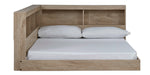 Oliah Natural Tone Wood Twin Bookcase Bed