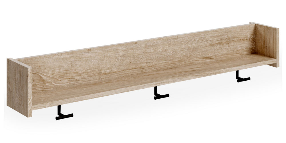 Oliah Natural Tone Wood Wall Mounted Coat Rack