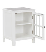 Opelton White Wood 1-Door Accent Cabinet