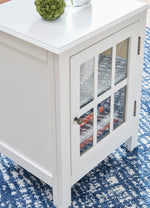 Opelton White Wood 1-Door Accent Cabinet