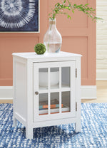 Opelton White Wood 1-Door Accent Cabinet