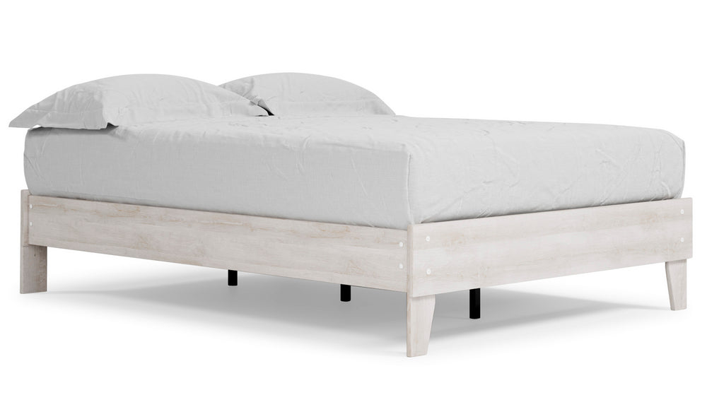 Paxberry Replicated Whitewash Wood Full Platform Bed