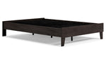 Piperton Black Wood Full Platform Bed