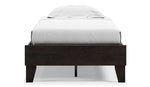 Piperton Black Wood Twin Platform Bed