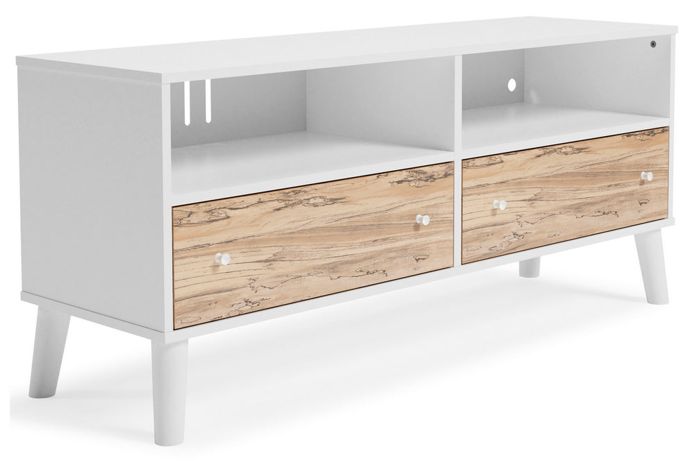 Piperton Natural/White Wood Medium TV Stand