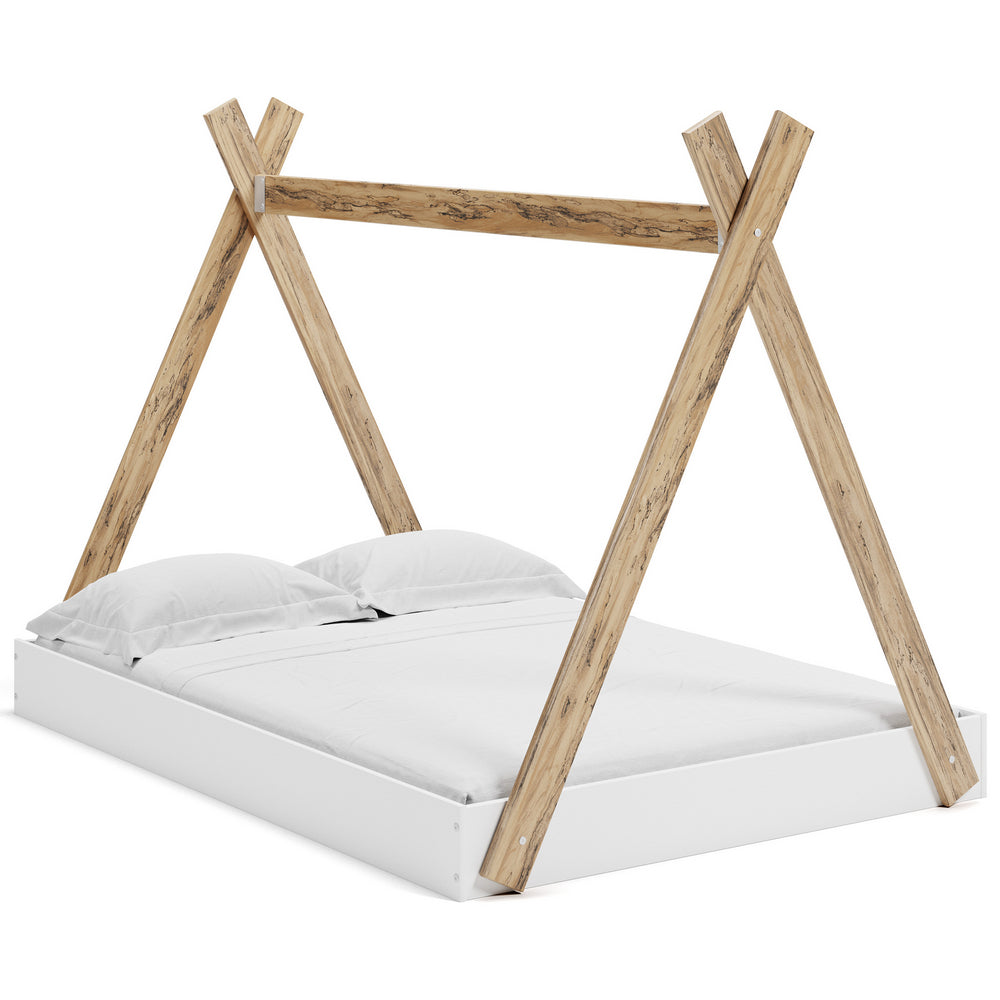 Piperton Natural/White Wood Full Tent Bed