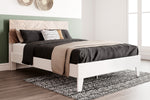 Piperton Natural/White Wood Queen Platform Bed