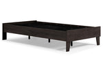 Piperton Natural/Black Wood Twin Platform Bed