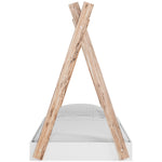 Piperton Natural/White Wood Twin Tent Bed