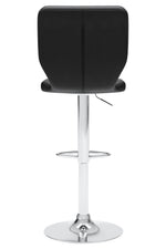 Pollzen 2 Black Faux Leather Swivel Bar Stools