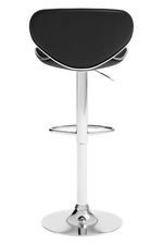 Pollzen Modern 2 Black Faux Leather Swivel Bar Stools