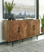 Prattville Brown Wood Accent Cabinet