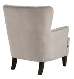 Romansque Beige Velvet Accent Chair