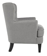 Romansque Gray Fabric Accent Chair