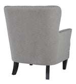 Romansque Gray Fabric Accent Chair