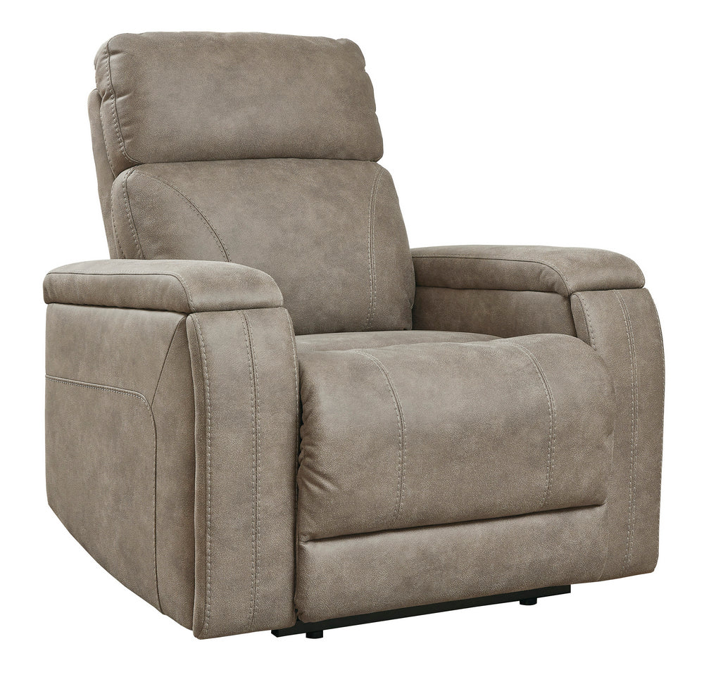 Rowlett Fog Faux Leather Power Recliner