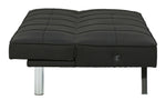 Santini Black Fabric Flip Flop Armless Sofa