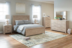 Senniberg Light Brown Wood Queen Panel Bed