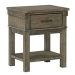 Shamryn Grayish Brown 1-Drawer Nightstand