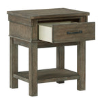 Shamryn Grayish Brown 1-Drawer Nightstand