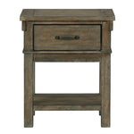 Shamryn Grayish Brown 1-Drawer Nightstand