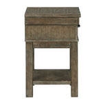 Shamryn Grayish Brown 1-Drawer Nightstand