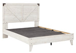 Shawburn Whitewash Wood Full Platform Bed with Headboard