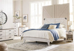 Shawburn Whitewash Wood Full Platform Bed with Headboard