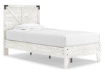 Shawburn Whitewash Wood Twin Platform Bed with Headboard