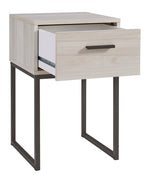 Socalle Natural Tone 1-Drawer Nightstand