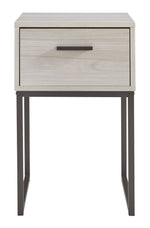 Socalle Natural Tone 1-Drawer Nightstand