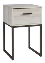 Socalle Natural Tone 1-Drawer Nightstand