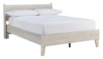 Socalle Natural Tone Full Platform Bed with Headboard