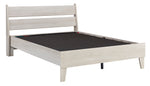 Socalle Natural Tone Full Platform Bed with Headboard