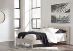 Socalle Natural Tone Queen Platform Bed with Headboard