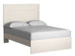 Stelsie White Wood Full Panel Bed