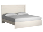 Stelsie White Wood King Panel Bed