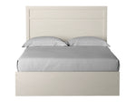 Stelsie White Wood Queen Panel Bed