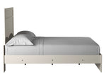 Stelsie White Wood Queen Panel Bed