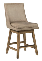 Tallenger 2 Beige Swivel Bar Stools